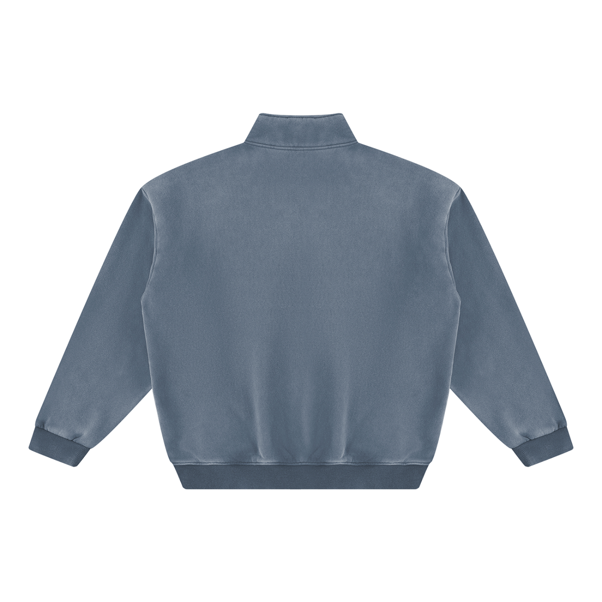 The Alpine Start Quarter Zip - vintage washed fleece with stand collar and Headwinds H at the left chest