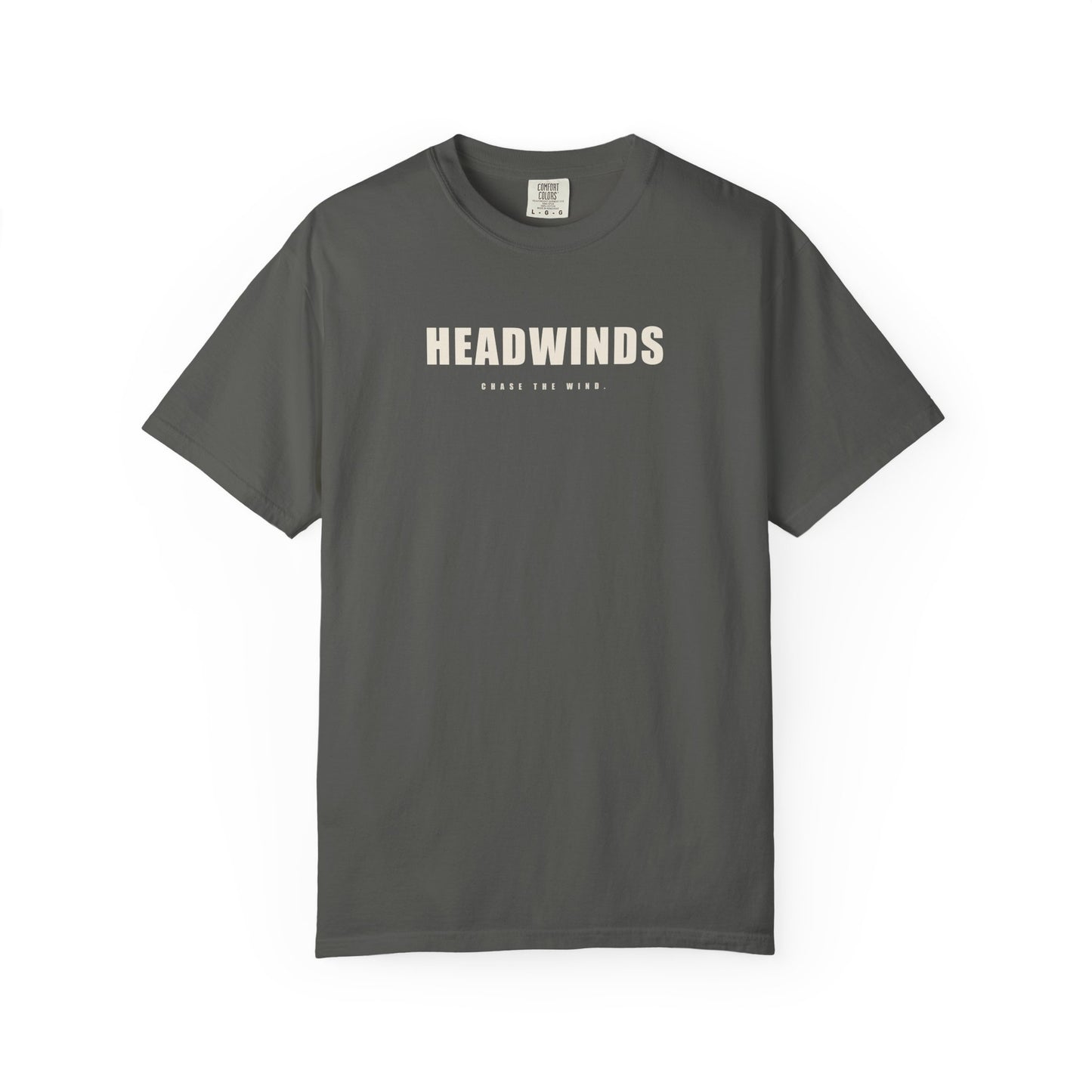 The Definition Tee — garment-dyed cotton tee with the HEADWINDS dictionary definition back print