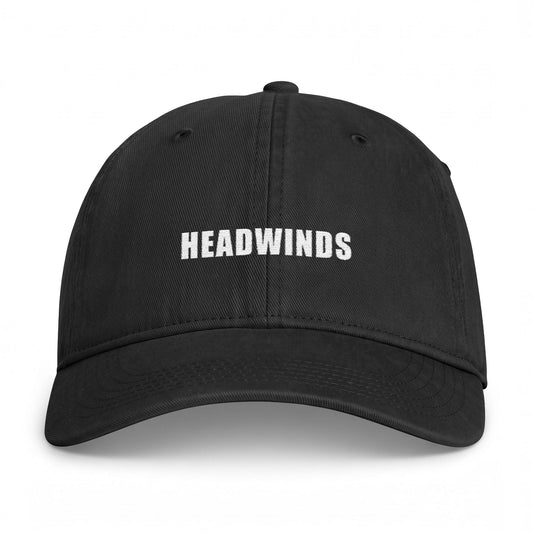 The Trailhead Cap — washed cotton cap with embroidered Headwinds wordmark