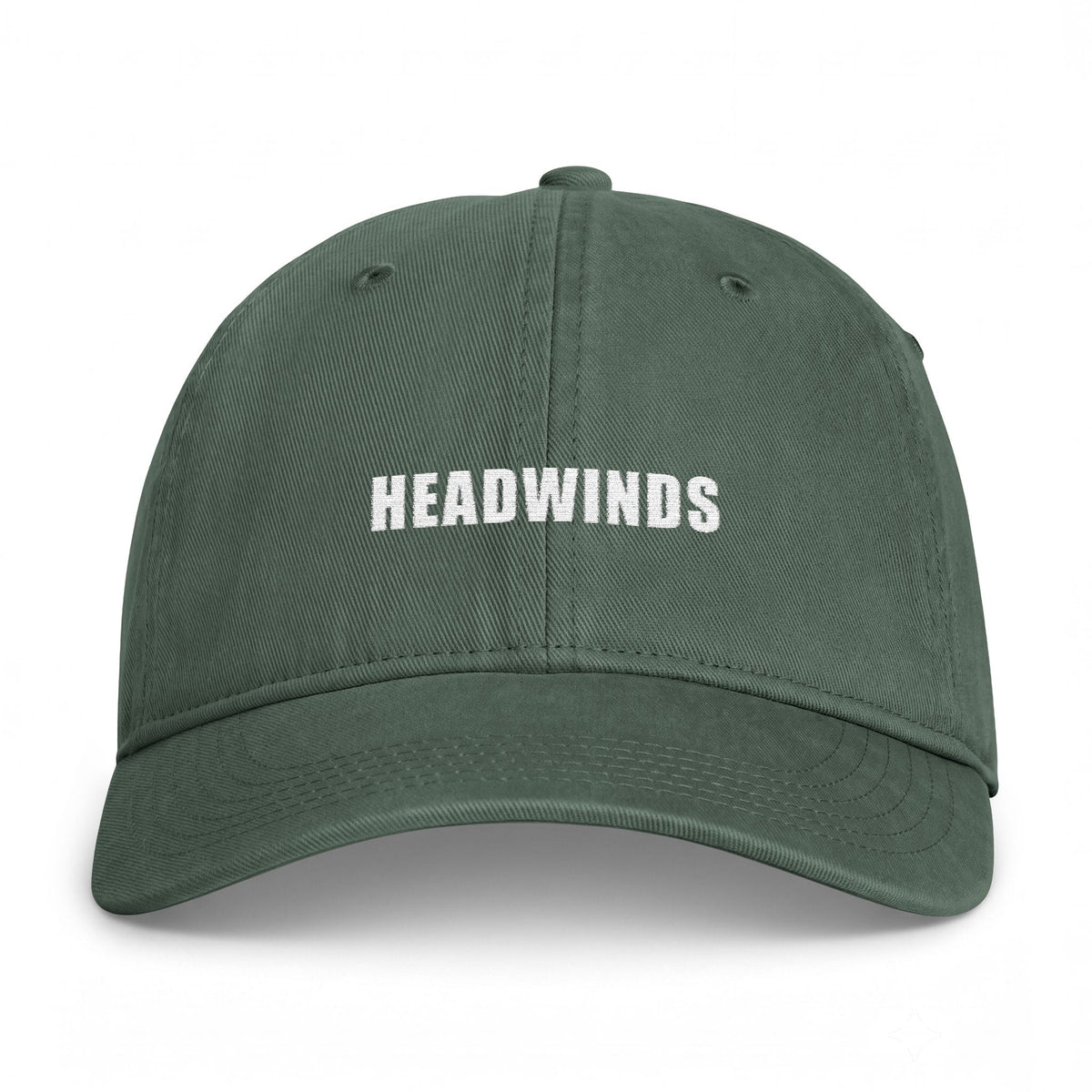 The Trailhead Cap — washed cotton cap with embroidered Headwinds wordmark
