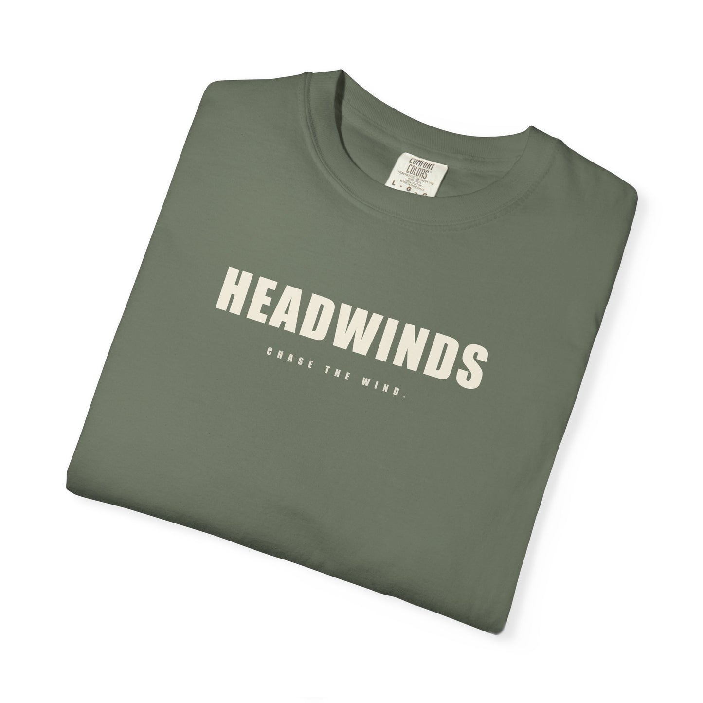 The Definition Tee — garment-dyed cotton tee with the HEADWINDS dictionary definition back print