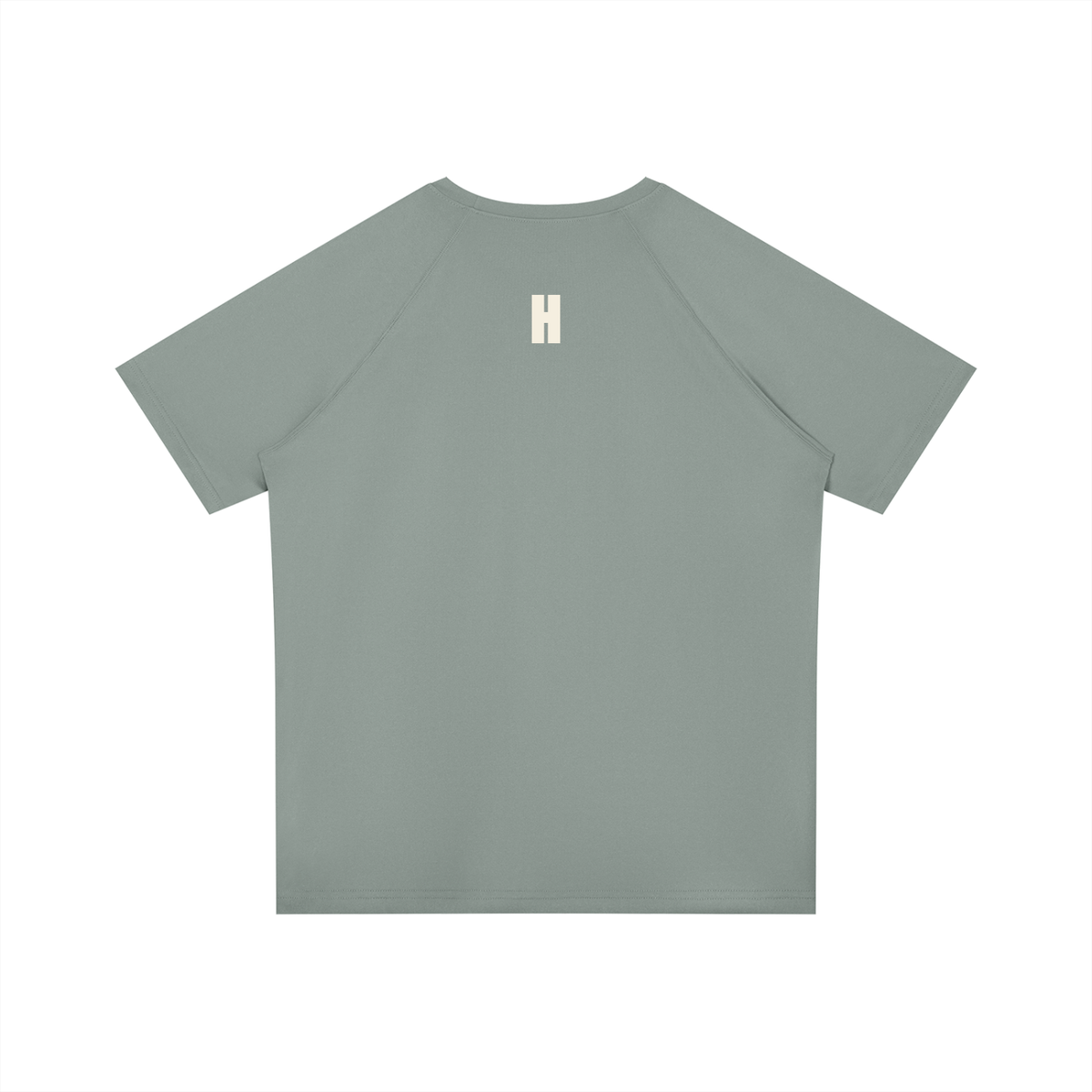 The Interval Tee - performance running t-shirt with raglan sleeves and cream HEADWINDS lockup