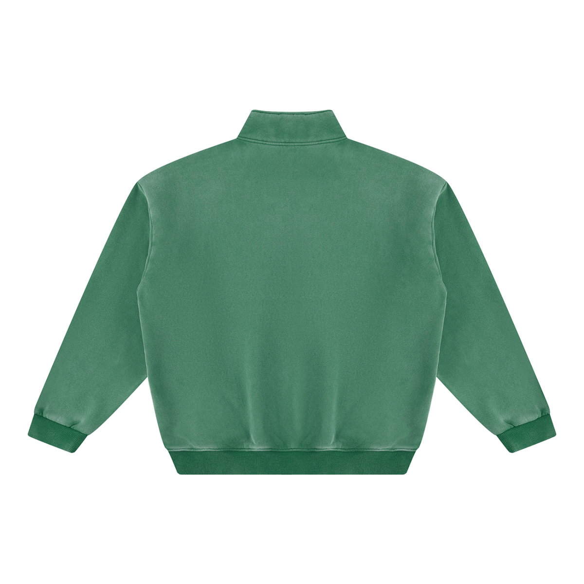 The Alpine Start Quarter Zip - vintage washed fleece with stand collar and Headwinds H at the left chest