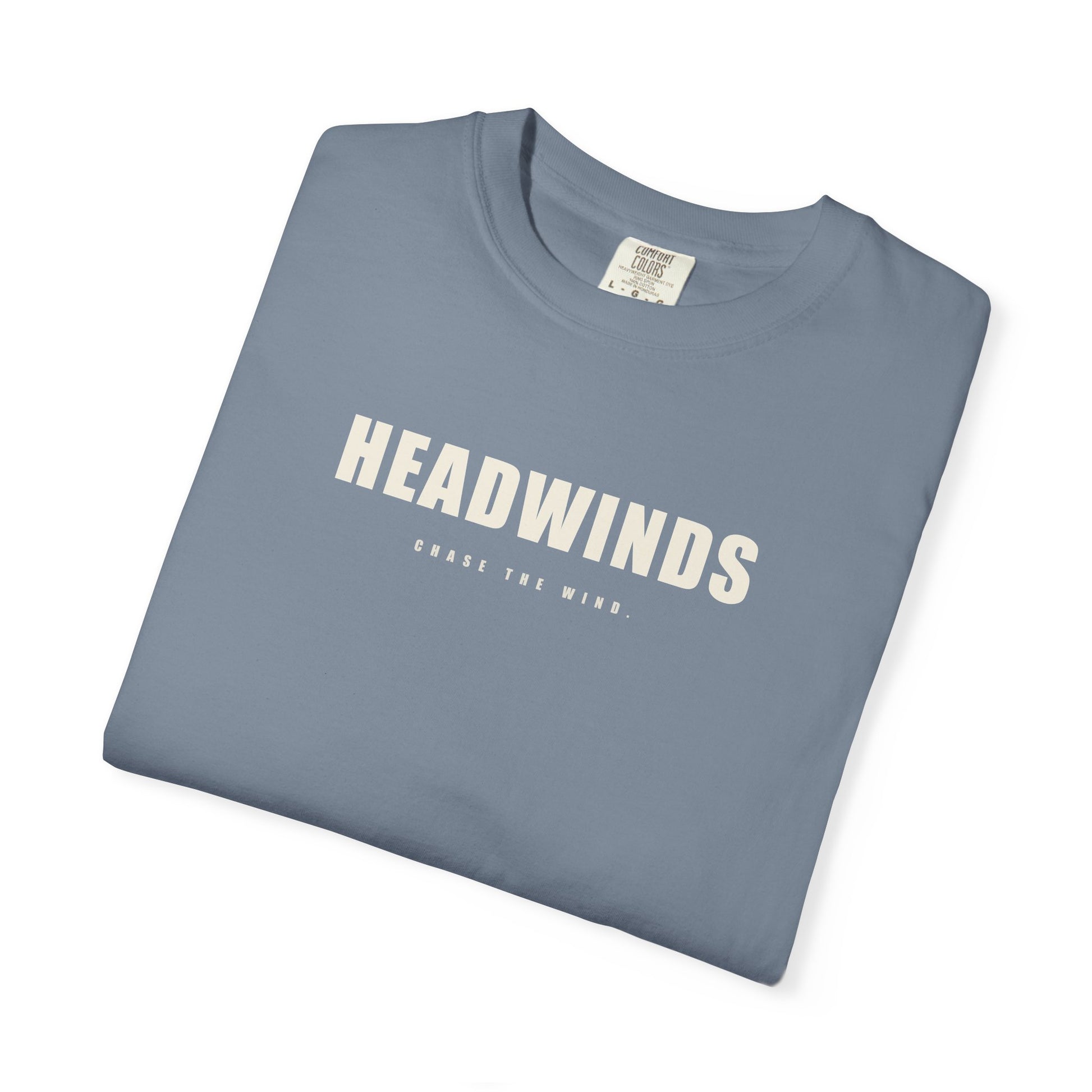 The Definition Tee — garment-dyed cotton tee with the HEADWINDS dictionary definition back print