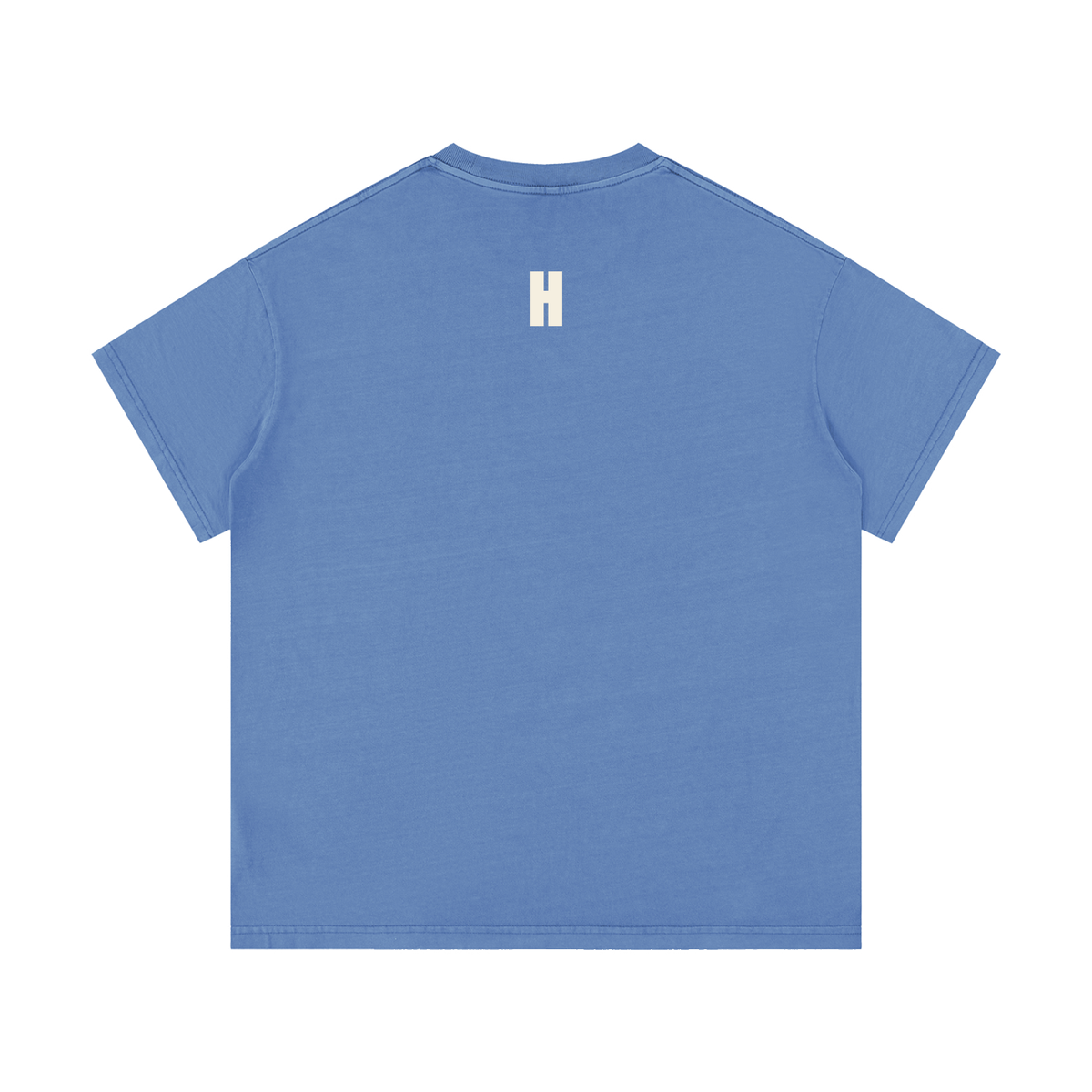 The Chase Tee - vintage washed cotton with CHASE THE WIND across the chest and the H at the back collar