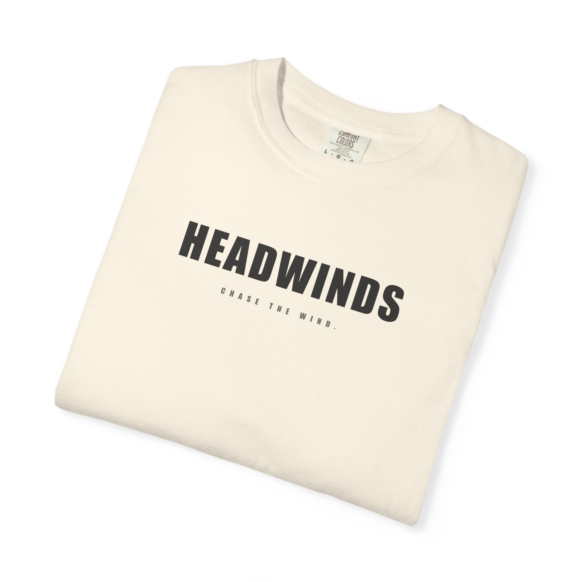 The Definition Tee — garment-dyed cotton tee with the HEADWINDS dictionary definition back print