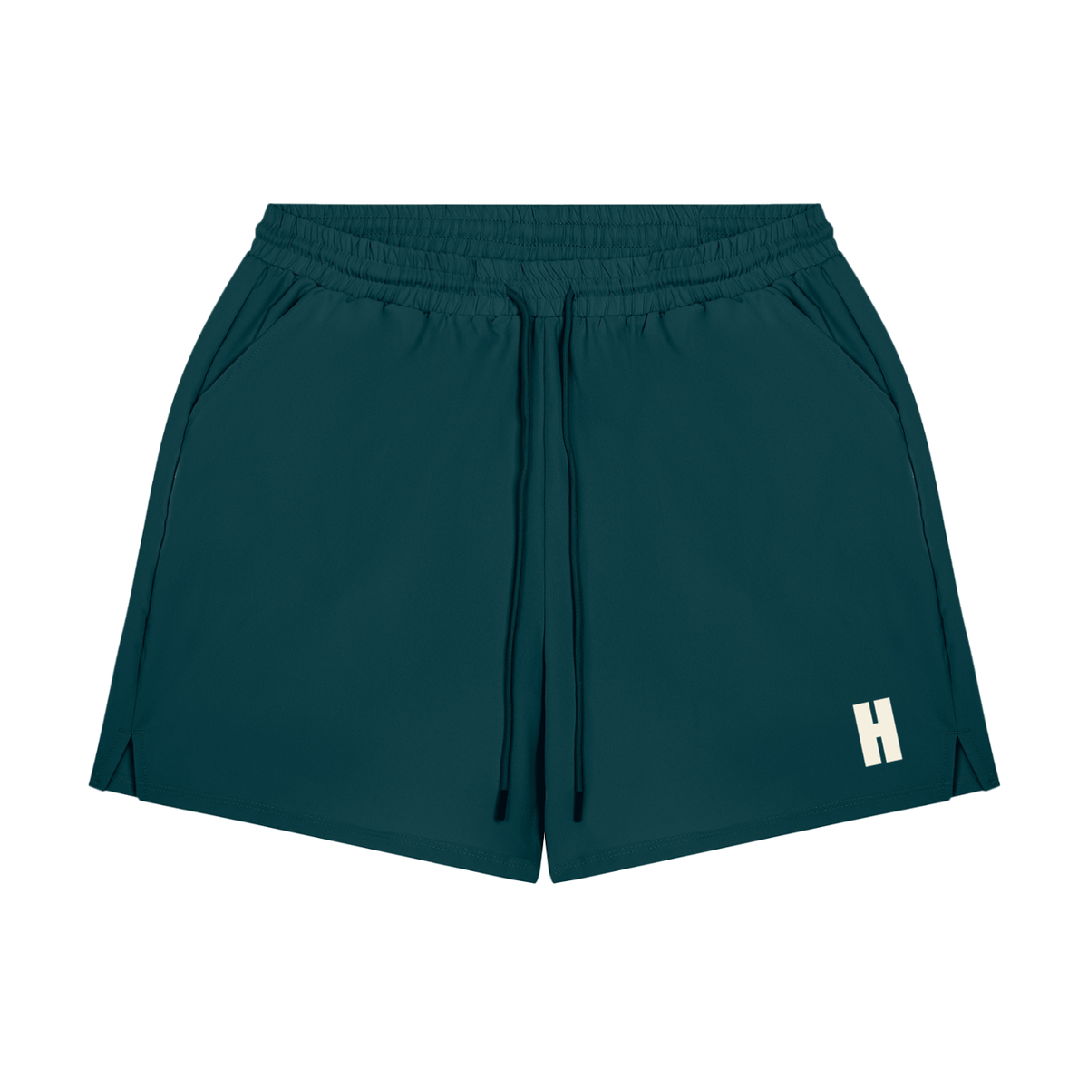 The Threshold Short - lightweight performance running shorts with the Headwinds H above the left hem