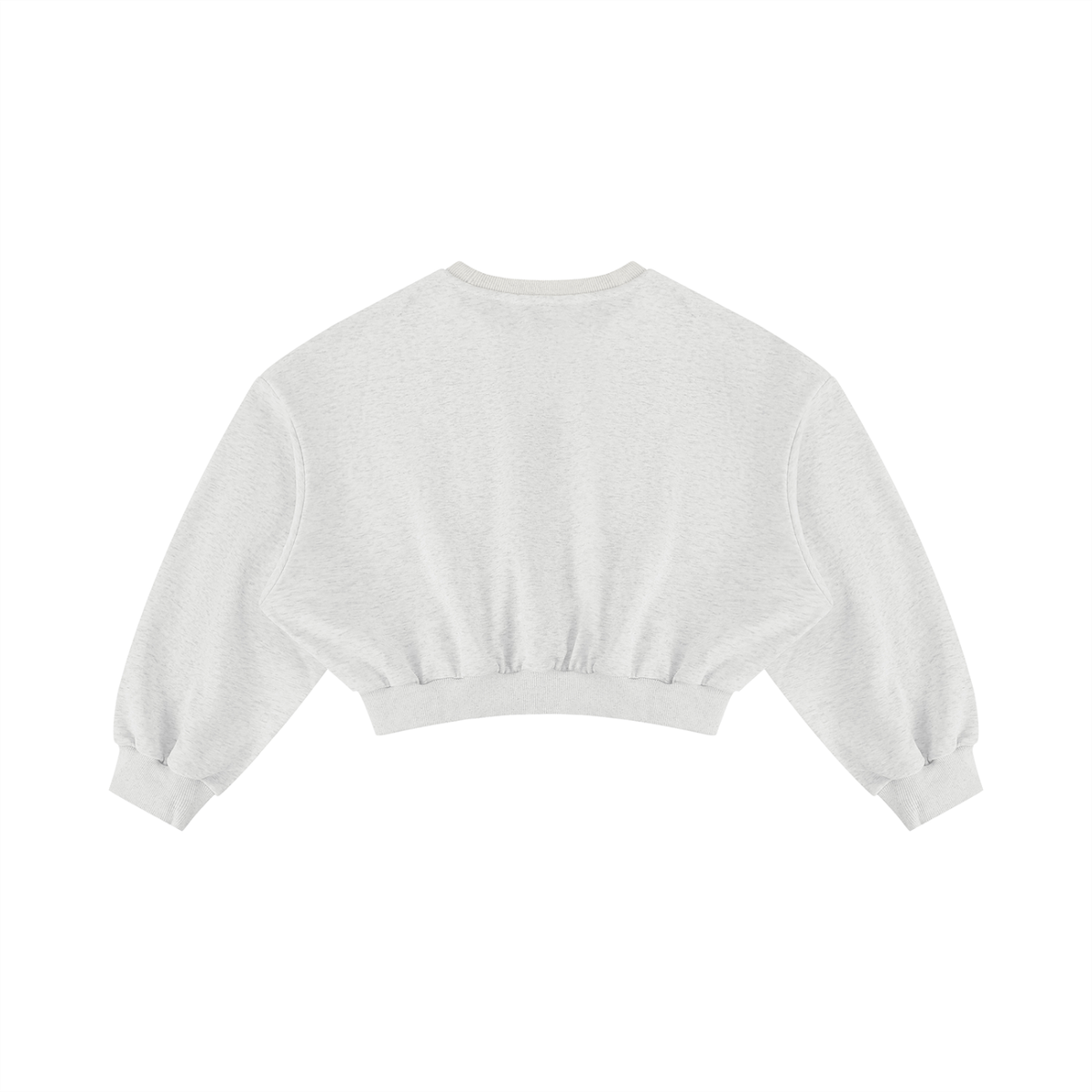 The Golden Hour Crop - women’s boxy cropped crewneck in heathered knit with ink HEADWINDS lockup