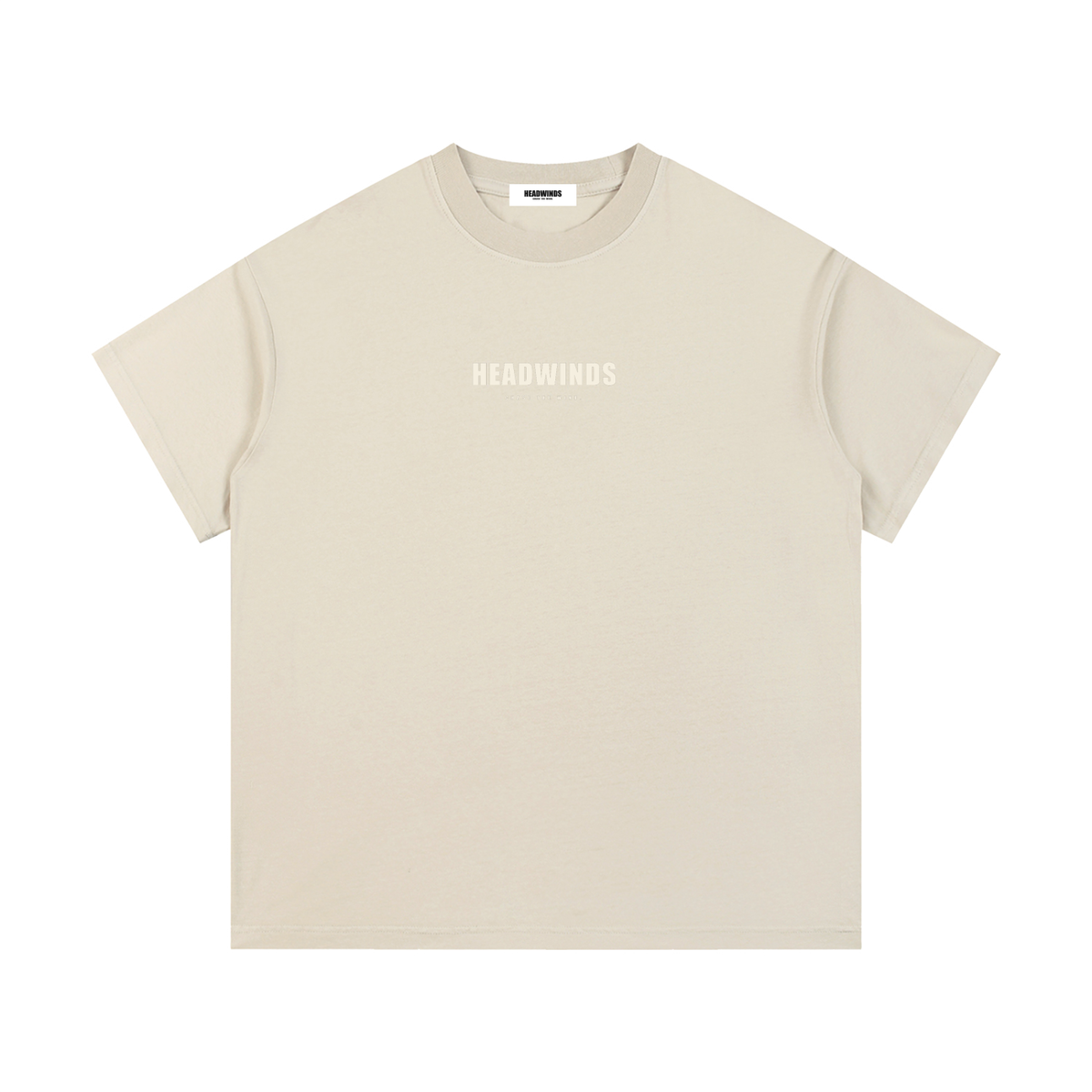 The Broken In Tee - vintage washed cotton t-shirt with cream HEADWINDS lockup and woven collar label