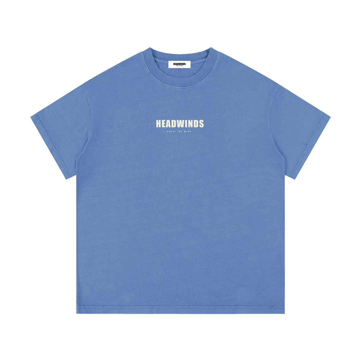 The Broken In Tee - vintage washed cotton t-shirt with cream HEADWINDS lockup and woven collar label