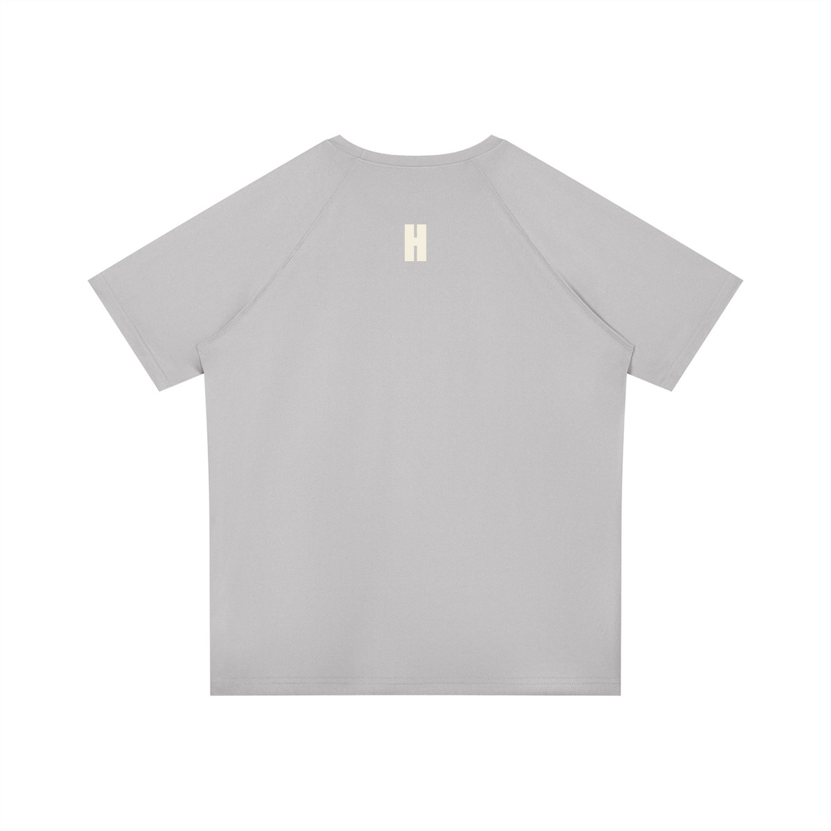 The Interval Tee - performance running t-shirt with raglan sleeves and cream HEADWINDS lockup