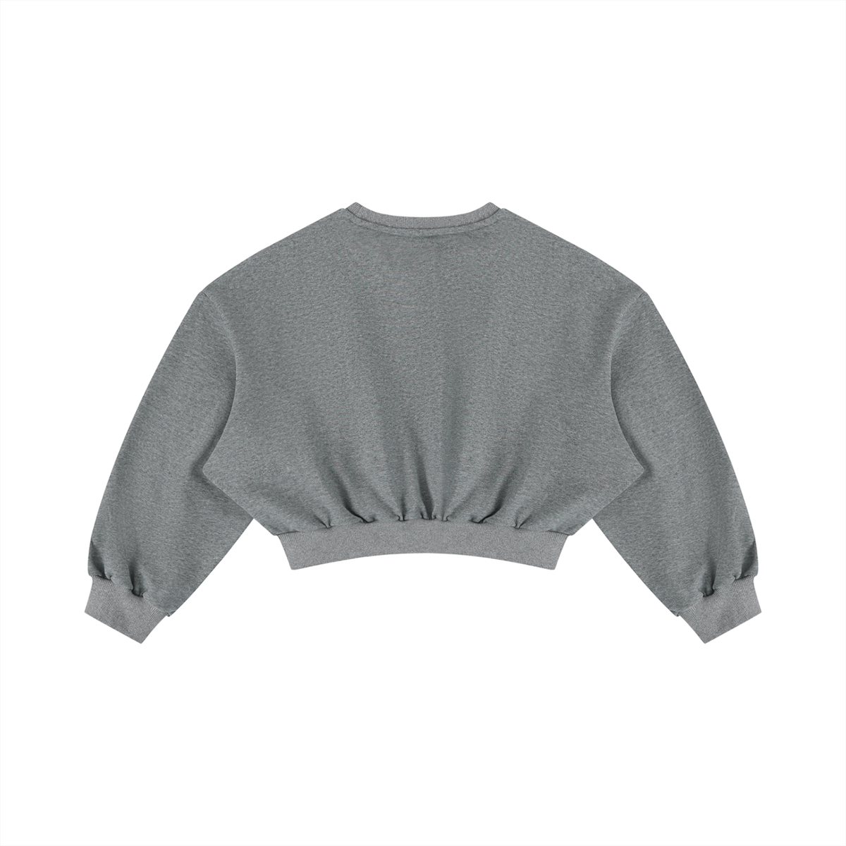 The Golden Hour Crop - women’s boxy cropped crewneck in heathered knit with ink HEADWINDS lockup