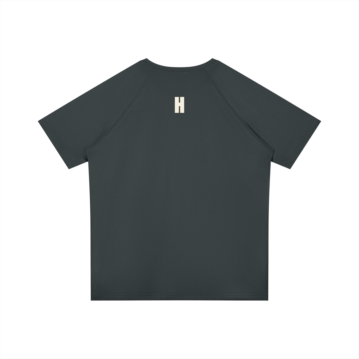 The Interval Tee - performance running t-shirt with raglan sleeves and cream HEADWINDS lockup